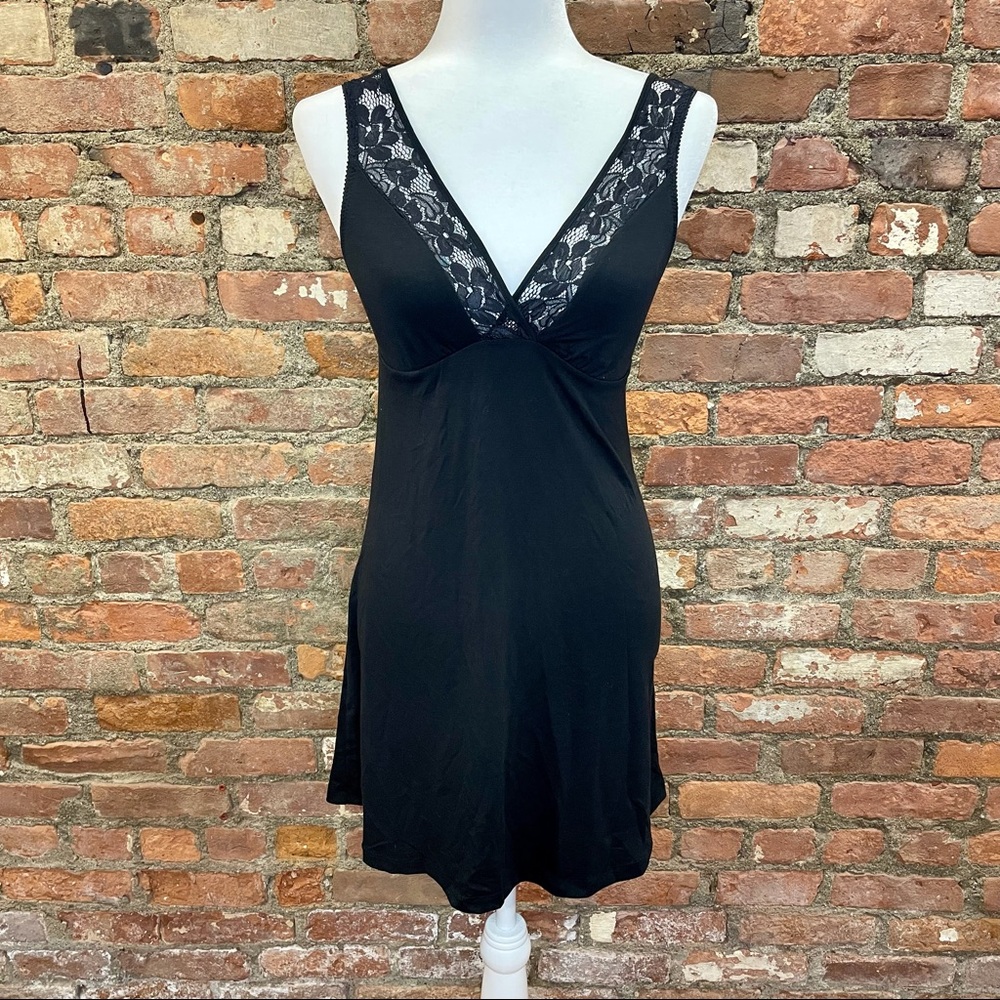 Adore Me NWT Black Lacey Nightie Slip Sz S